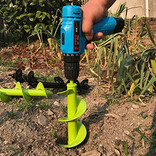 image for SYITCUN Auger Drill Bit Garden Plant Flower Bulb Auger Spiral Hole Dri