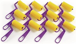 Colorations FRS Foam Paint Rollers for Kids - 12 Pack Reusable Sponge Rollers, Safe Non-Toxic Painting Tools for Young Artists