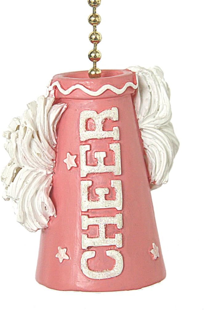 Clementine Design Pink Cheer Megaphone Ceiling Fan Pull Decor