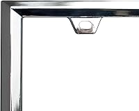 Vista 3 de Creathome Marcos de matrícula cromados 3D, aleación de zinc puro (patrón de triángulo)