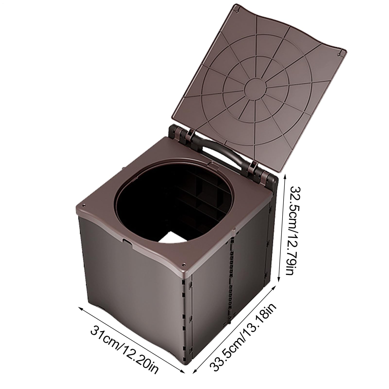 Toilette portatile per campeggio, WC pieghevole da campeggio, WC portatile per esterni, da campeggio, per esterni, comodino, WC, auto, viaggio, della spazzatura da donna, secchio per