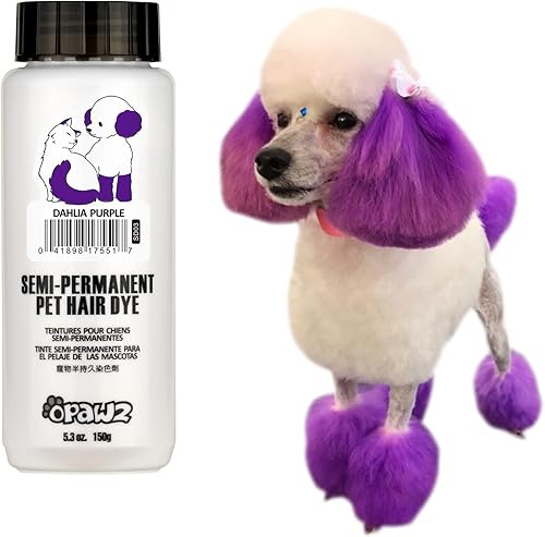 OPAWZ Tinte para pelo de perro semipermanente, tinte para perros con pigmento de grado alimenticio, tinte para mascotas no tóxico para perros, gatos