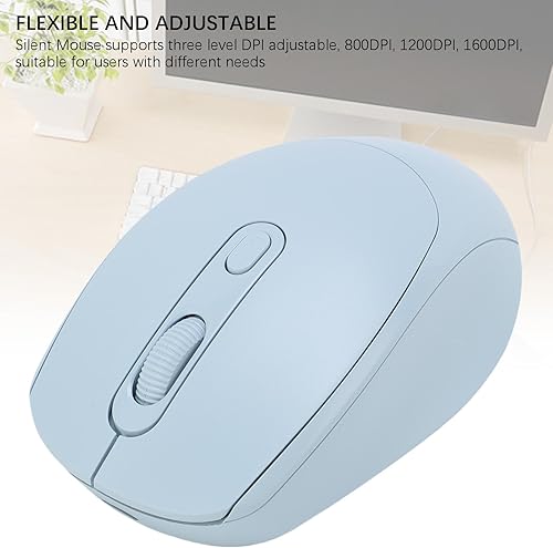 Miniatura 4 de 2.4G Wireless Mouse for Gaming, 800 1200 1600DPI Mobile Optical Cordless Mouse with 2 Modes, Portable Computer for Laptop, PC, Desktop (Light Blue)