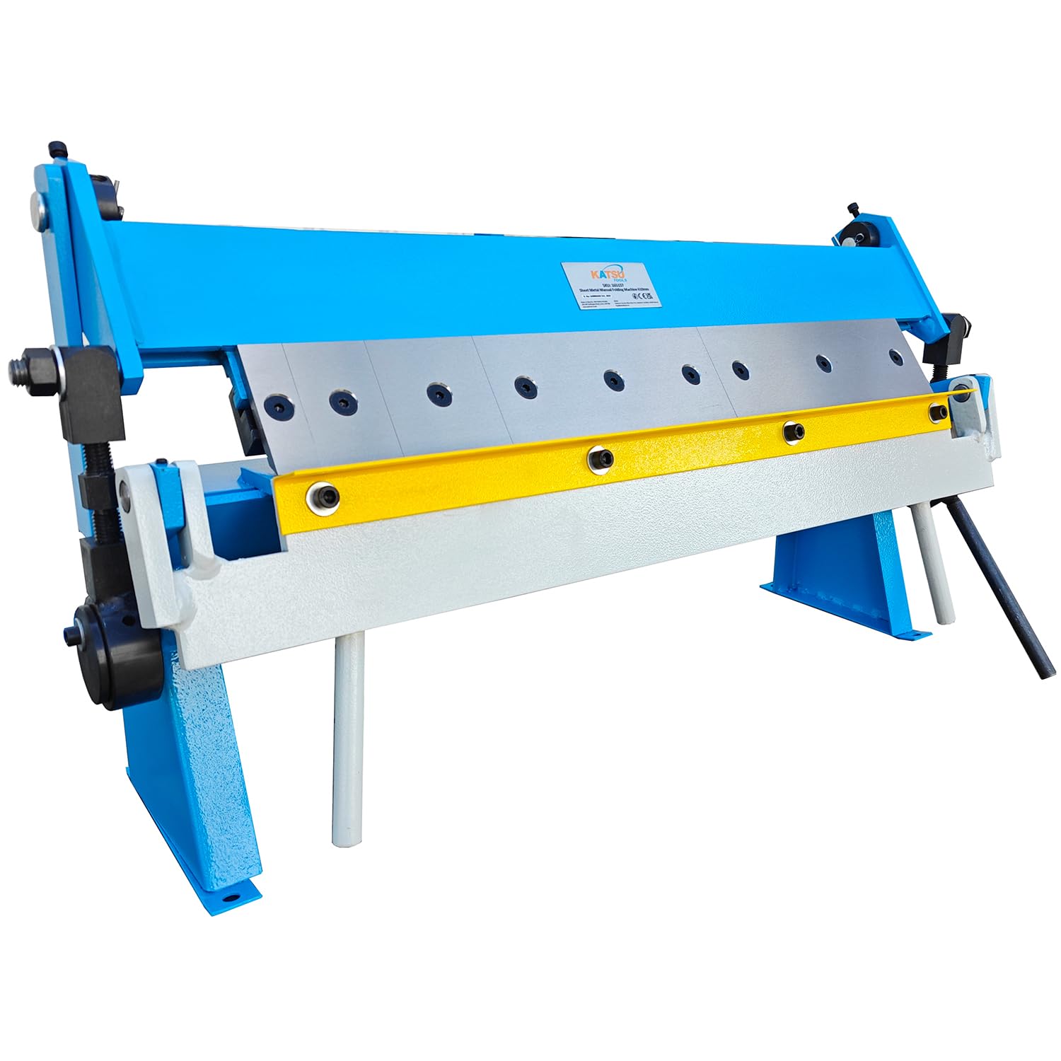 Katsu Tools Manual Sheet Metal Bending Folding Machine 610Mm Suitable For 1.0Mm Thickness Sheet Metal, 0-135° Bending Angle, Workshop Metalworking Bender 165157
