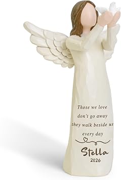 Personalized Engraved Angel Figurine,Sympathy Gifts for Loss of Loved One