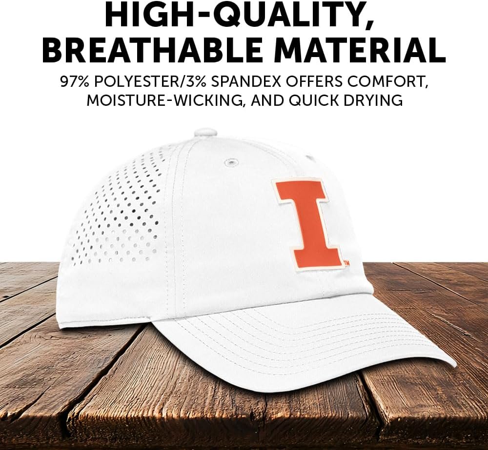 Desert Cactus Illinois Snapback Hat – BreezePro Performance Cap with Adjustable Strap Designed for Fighting Illini Fans (BP3) - Image 4