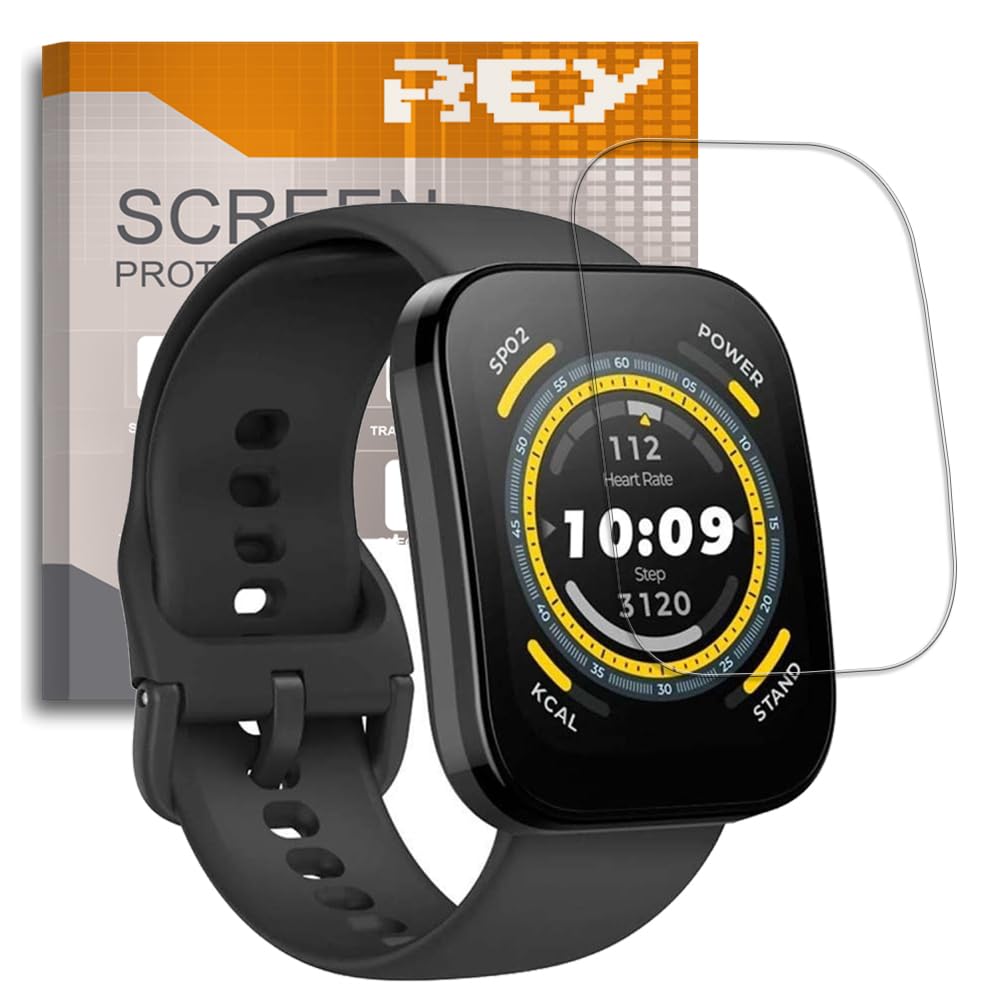 REY 6X Protector de Pantalla para AMAZFIT BIP 5, (Pack 6)