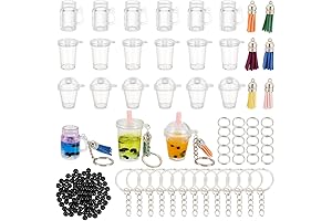 OLYCRAFT Bubble Tea Keychain Accessories Kit: Endless Customization for Your Keys and Creations