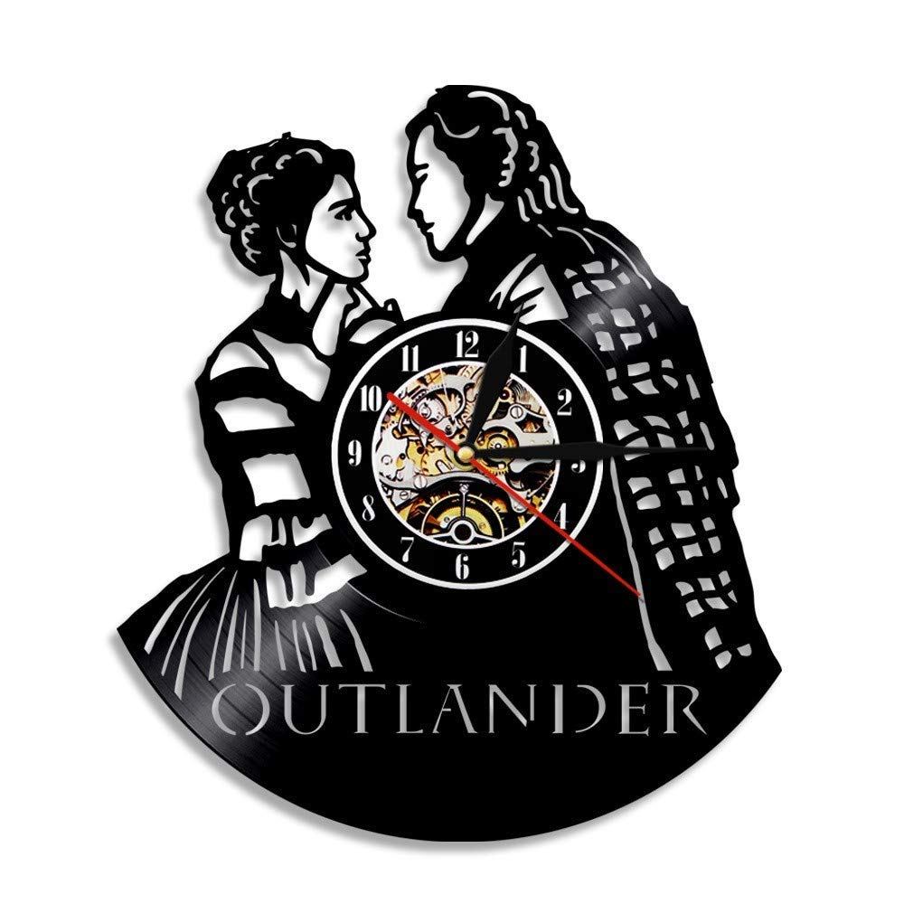 LKCAK Record wall clock creative retro nostalgic haly Kuiyin vinyl quartz movement vinyl clock simple personalized decorative living room wall clock