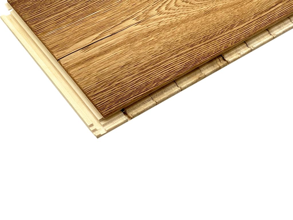 Timefloor Braun 15 mm Parkett Eiche Gran Torino Super Rustikal Landhausdiele, Klick Verbindung Uniclic, Naturgeölt Ausgebürstet, 18,9 cm Breite 190 cm Länge, Für Fussbodenheizung | 1 Stk. ca. 2,87 ...