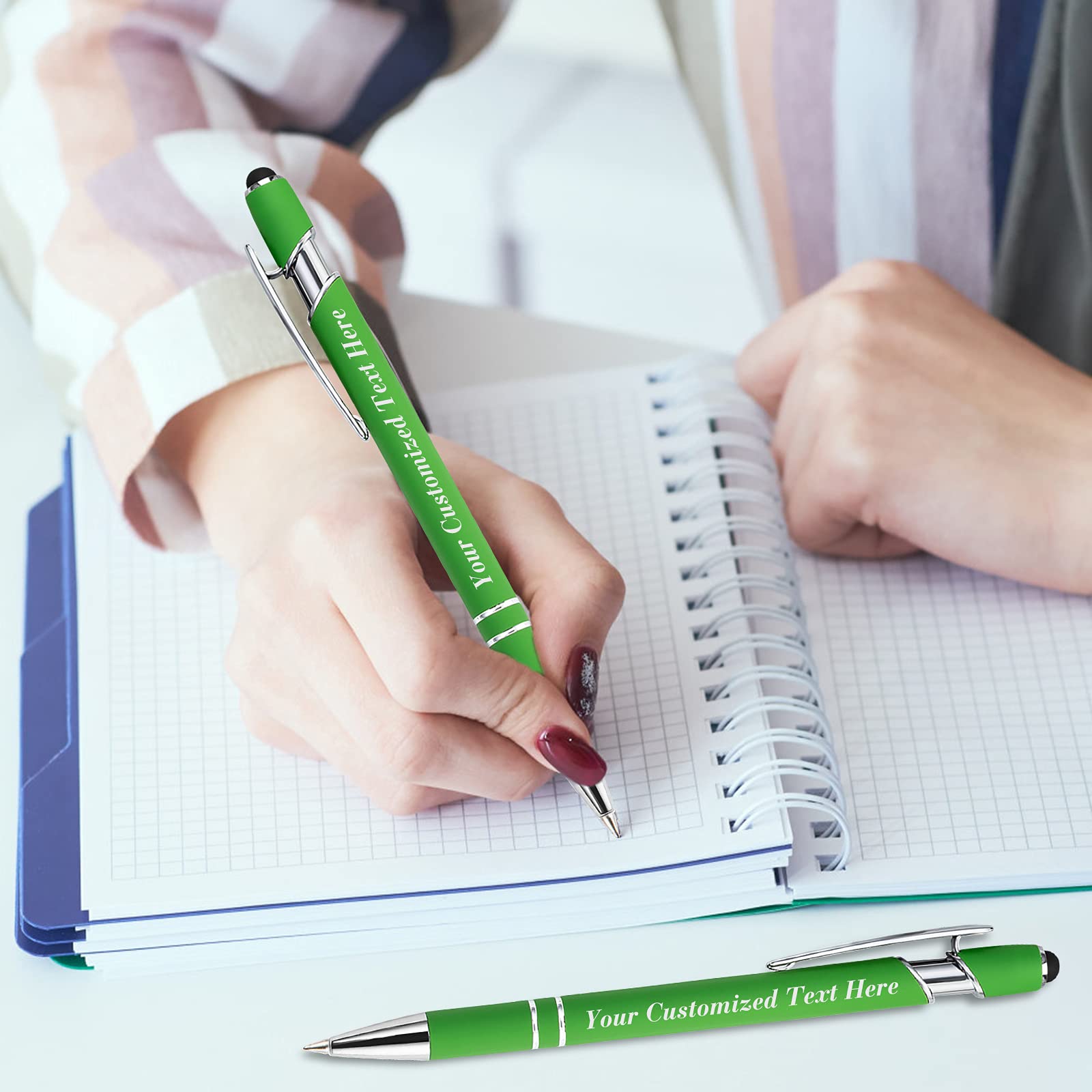 100 Pack Personalised Pens in Bulk with Stylus Tip - Image 6