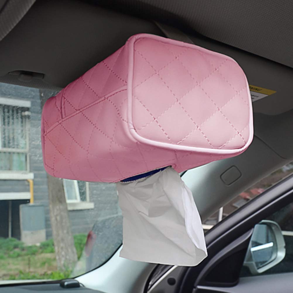 Boîte à Mouchoirs Pour Pare-Soleil Voiture - Porte-mouchoirs En PU - Gris - Installation Facile