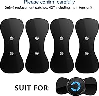 Vista 2 de Paquete de 4 almohadillas negras de repuesto con paquete independiente, electrodo adhesivo