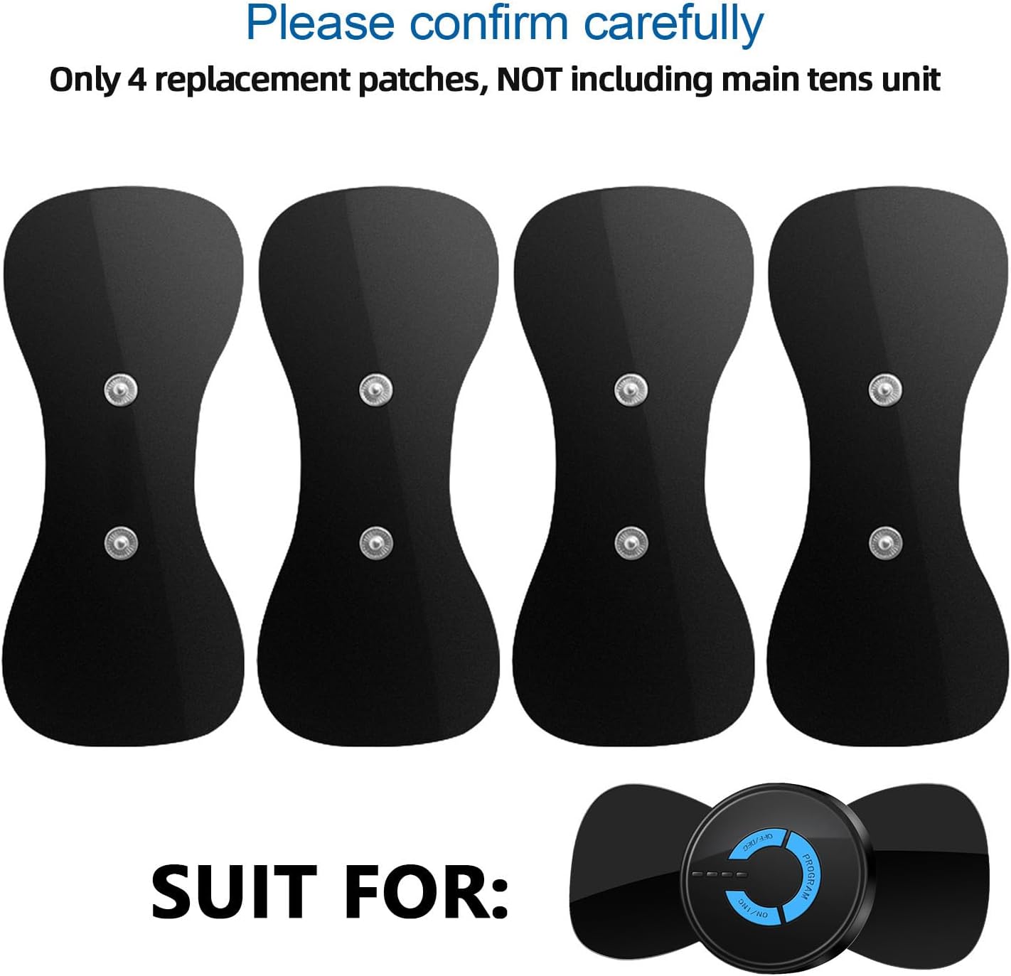 3 Pack Replacement Black Pads with indeprndent Pack