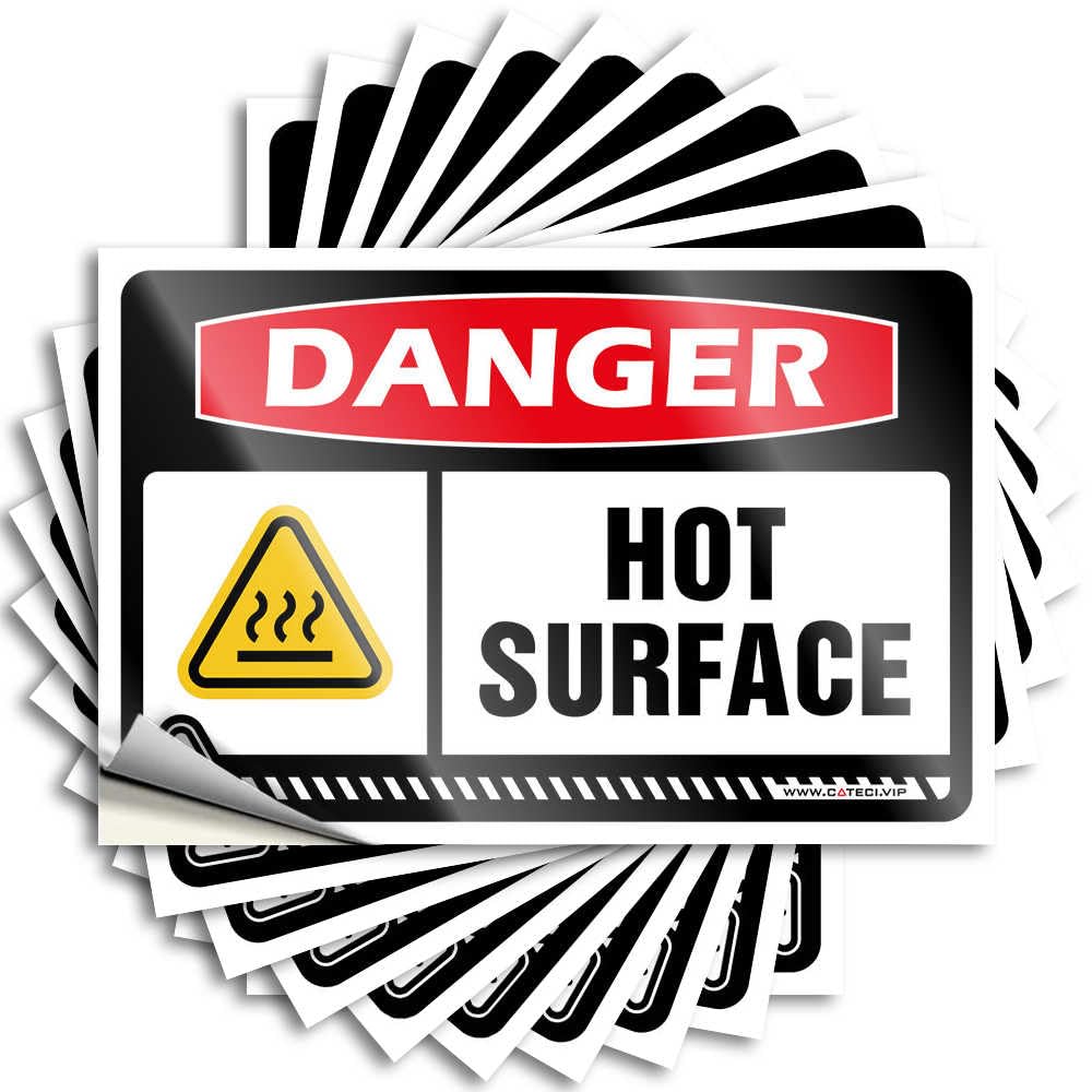 Danger Hot Surface Country Stuff Gamers DIY | Crazy Tattoo Bumper Removable Vinyl Sticker Decal(8X12CM)