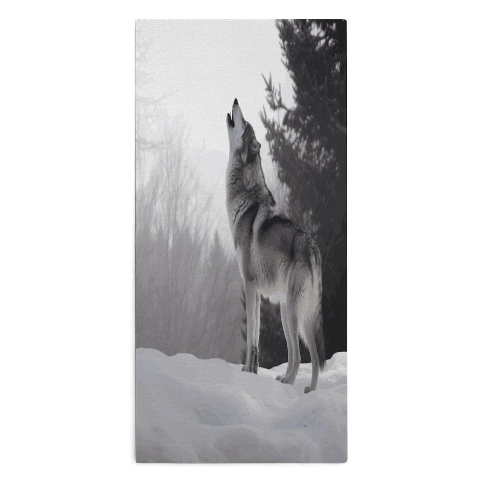 Btcowzrv Style Howling Wolf Bath Towel Beach Towels Shower Towel