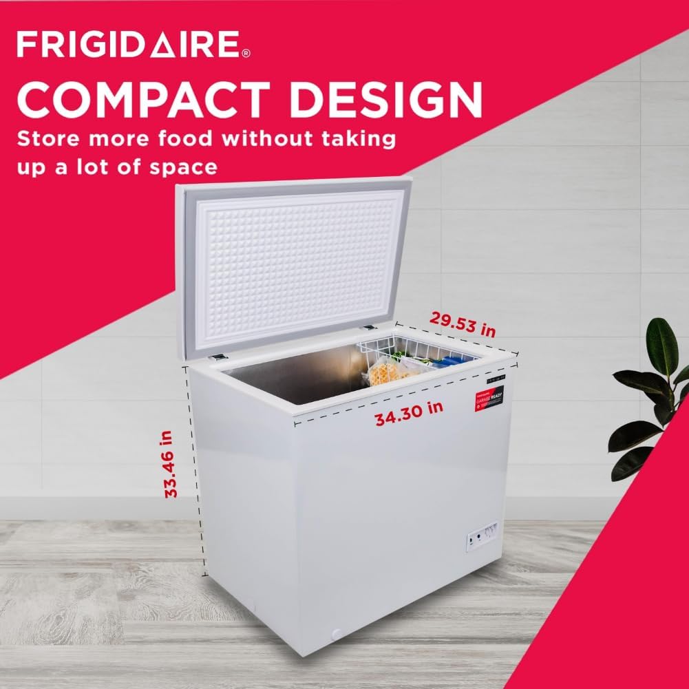 Interior of ARCTIC CHEF Chest Freezer showing 7 Cu. Ft. capacity