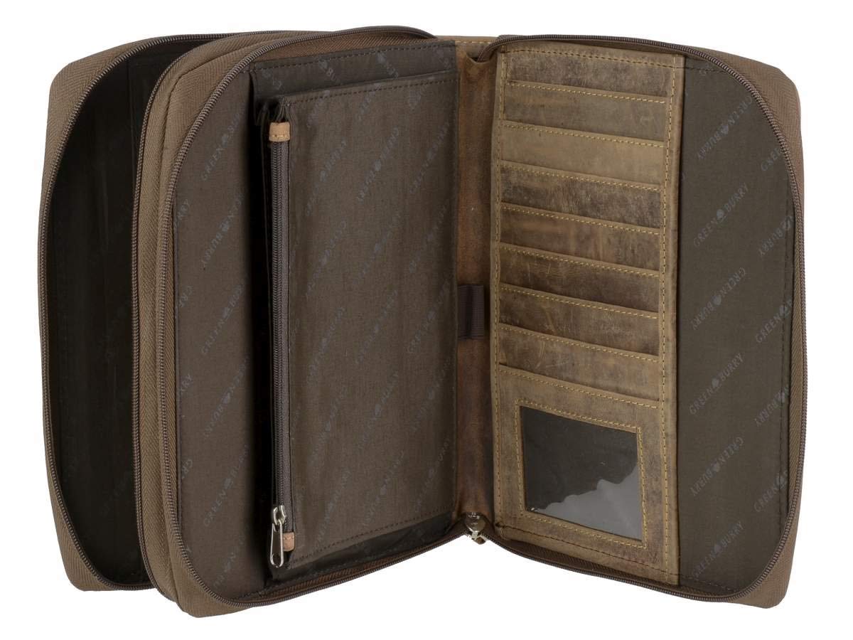 Greenburry Terminkalender A5 Leder braun Vintage DUO 2 Fächer