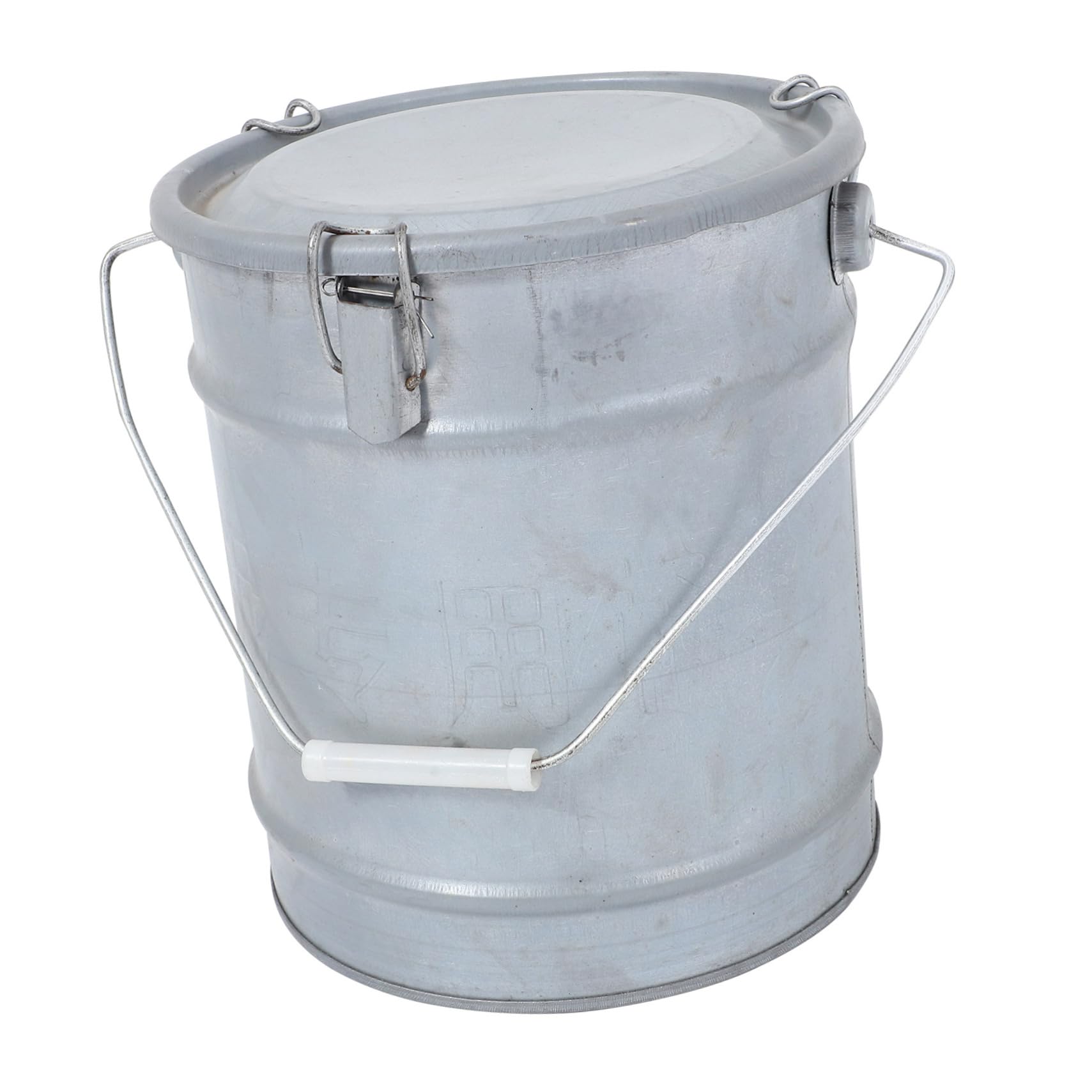 KICHOUSE Metal Sampling Bucket Round Soil Sample Container Lids Laboratory Sample Holder for Soil Containers