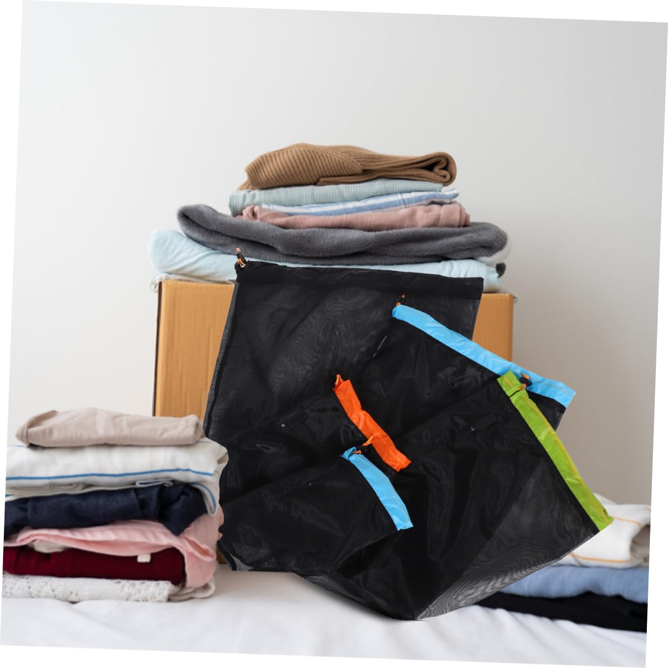 Mikikit Sacco Coulisse in Rete per Campeggio Escursionismo e Viaggio Compressione Ad Alta Efficienza Organizzatore di Vestiti e Attrezzatura Pieghevole e Leggero per Zaino e Sacco Pelo
