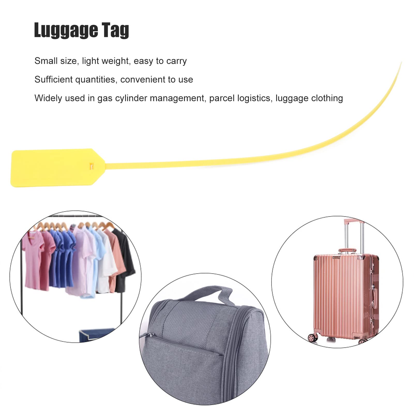 50 Pièces Attaches Zippées Numérotées, étiquette De Cravate Zippée Lisible étiquette De Cravate RFID 915 MHz étiquettes D'expédition De Sécurité étanches Pour Colis Logistique Bagages Vêtements