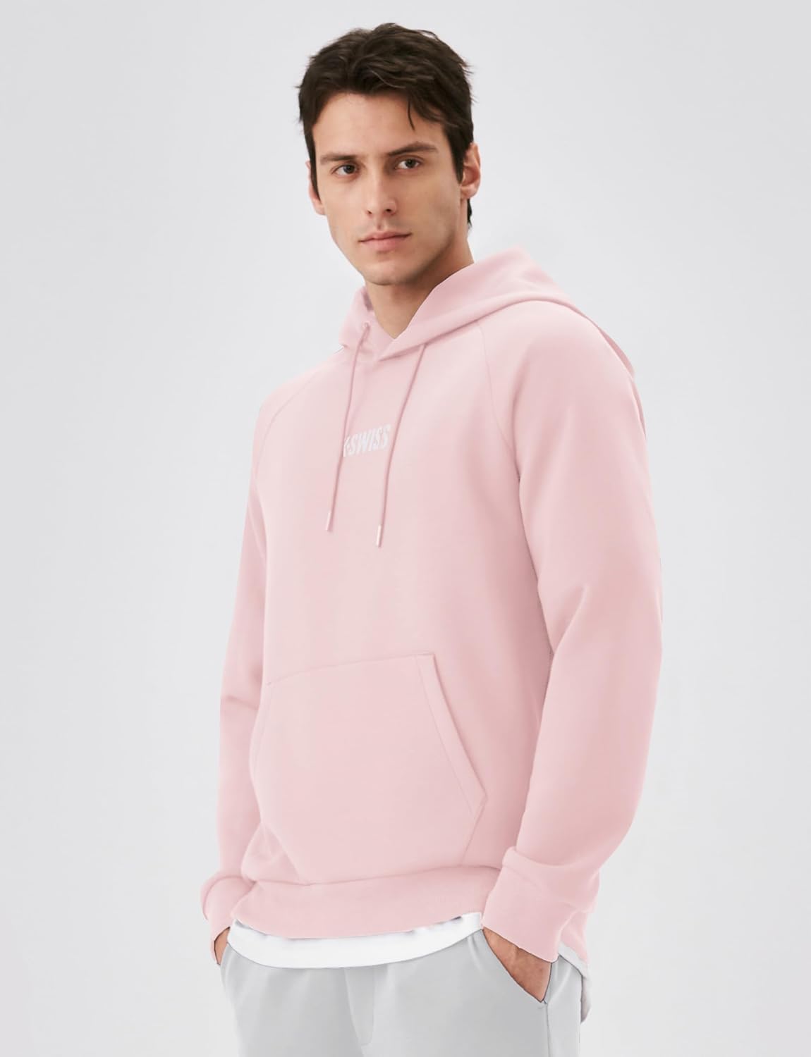 K-Swiss Heritage Men's Hoodies - Pullover Long Sleeve Sweatshirt Casual Club Hooded for Gym Workout - Image 2