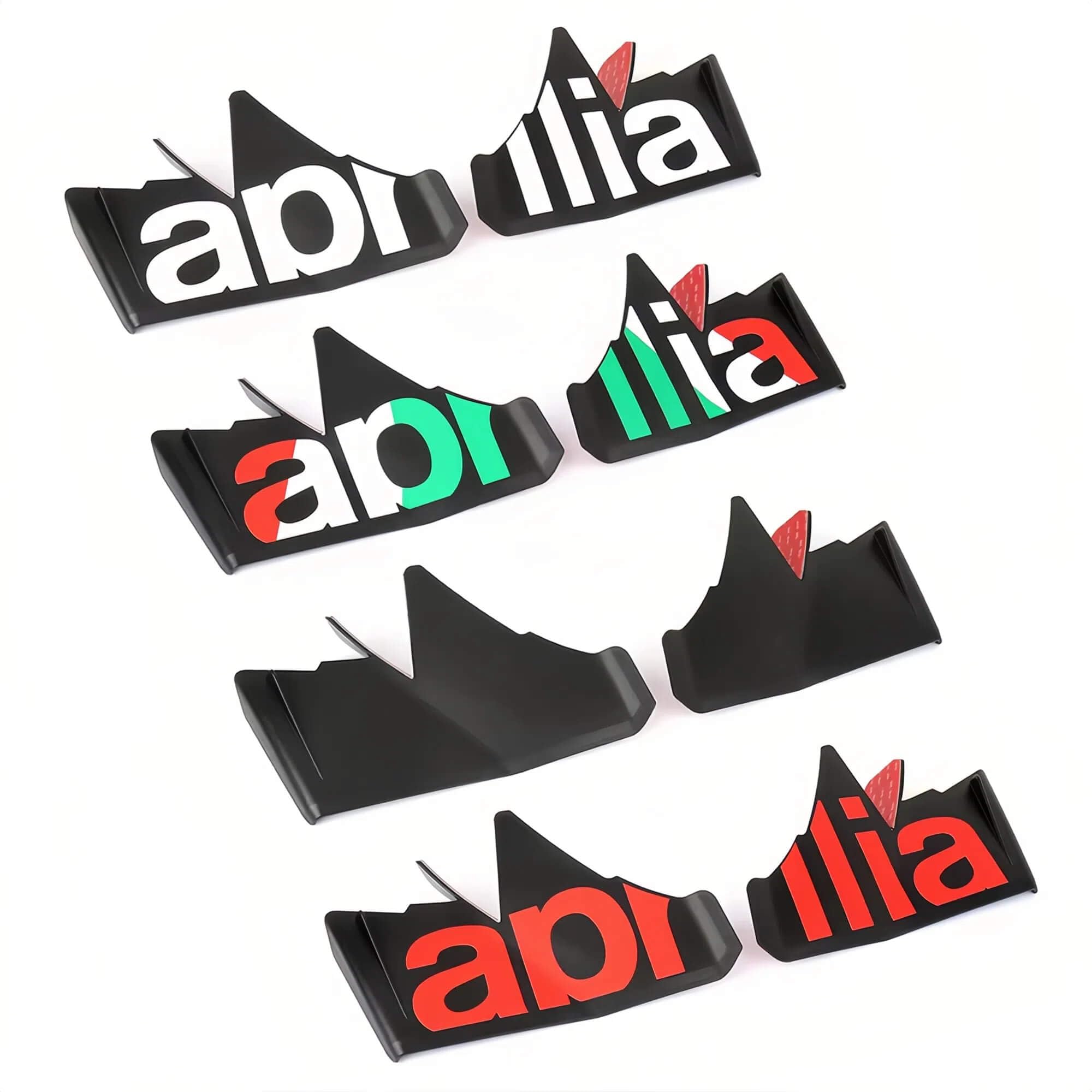 Neuer nackter Frontspoiler Aerodynamik Spoiler Dekorationsset Für Aprilia RS457 RS 457 2024 Motorradzubehör Logo (Weiß)