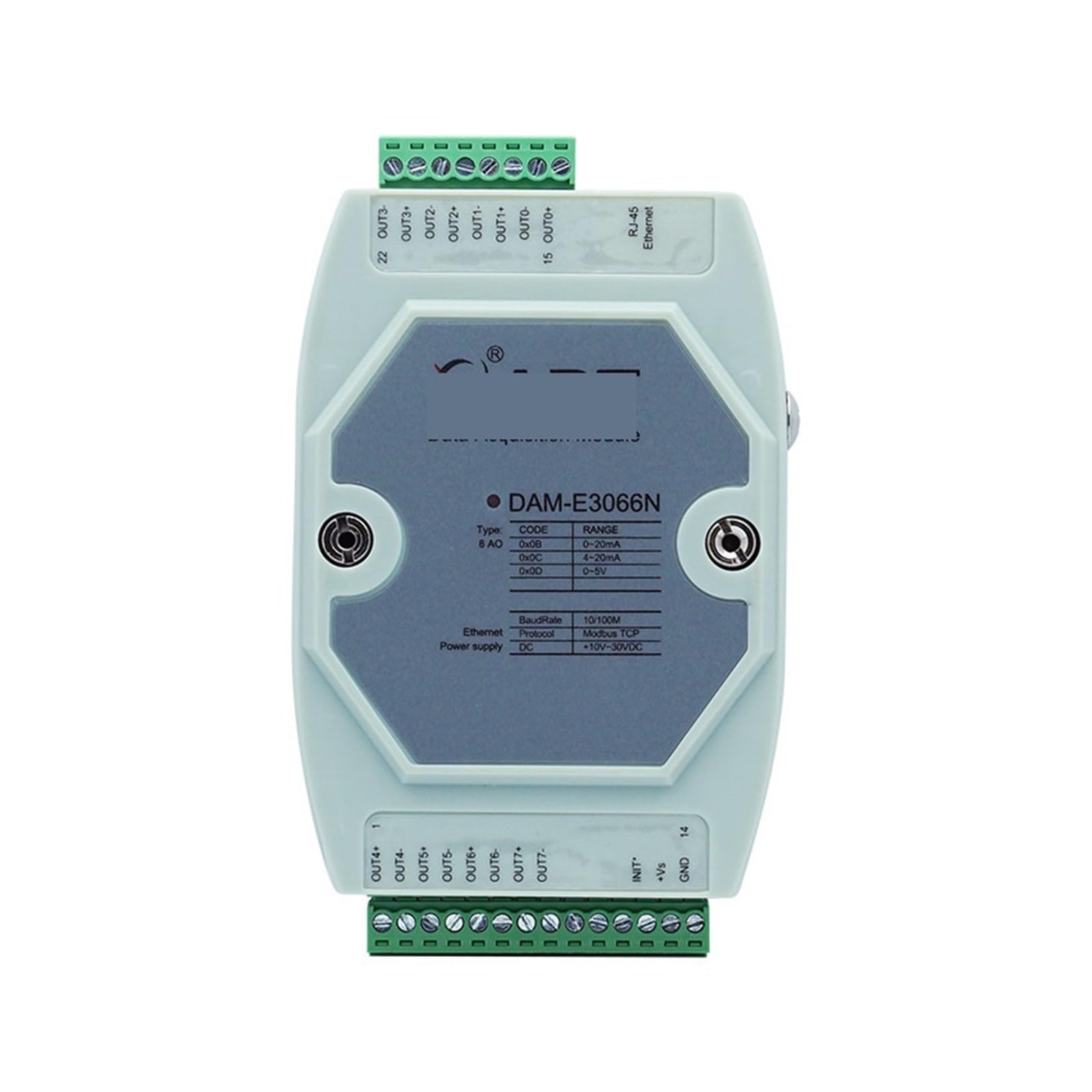 Network port 8-channel analog output module ModbusTCP protocol DAME3066N