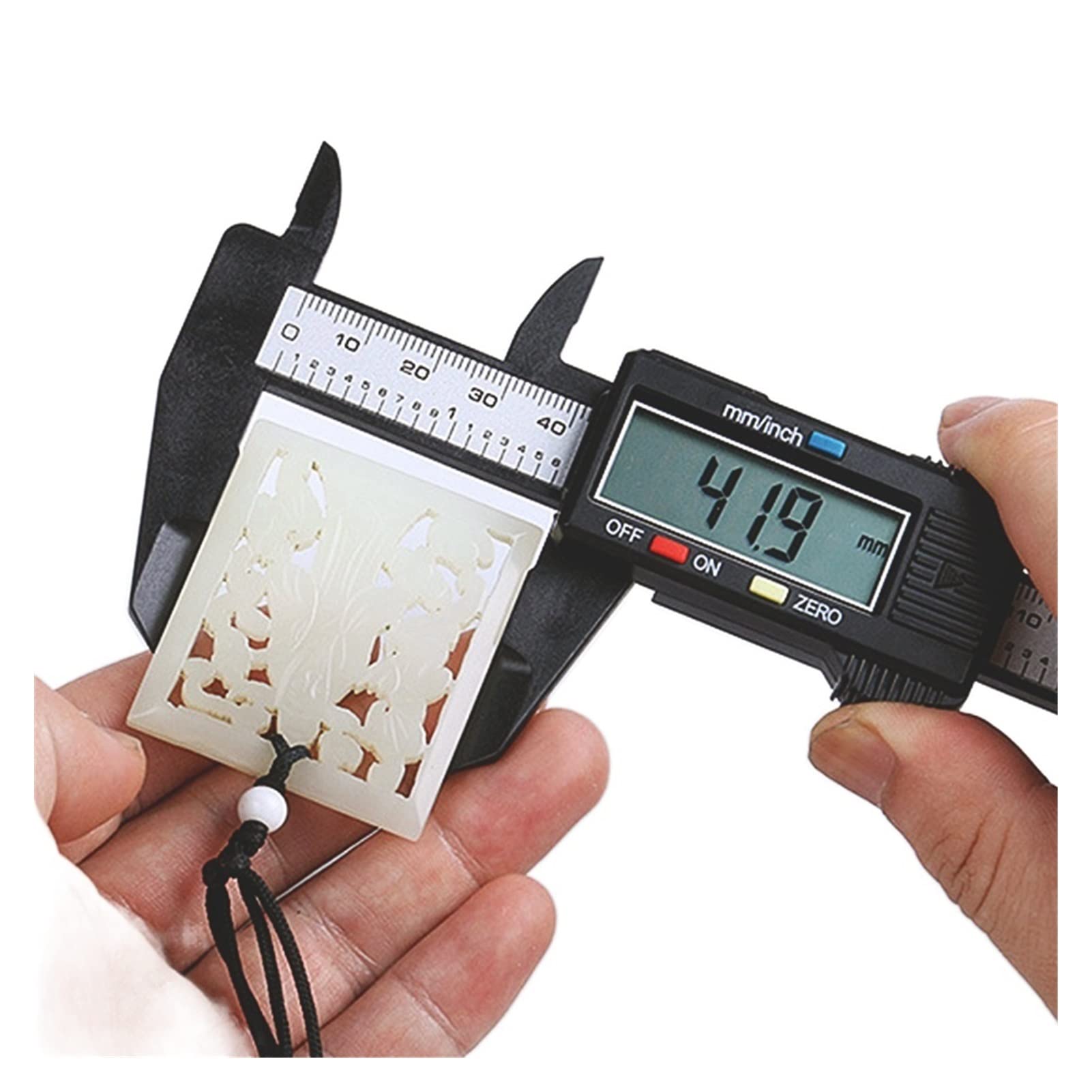 Herramientas de plástico TDigital 0-150 mm 6 Pulgadas LCD electrónico Fibra de Carbono altímetro micrómetro Herramienta de medición