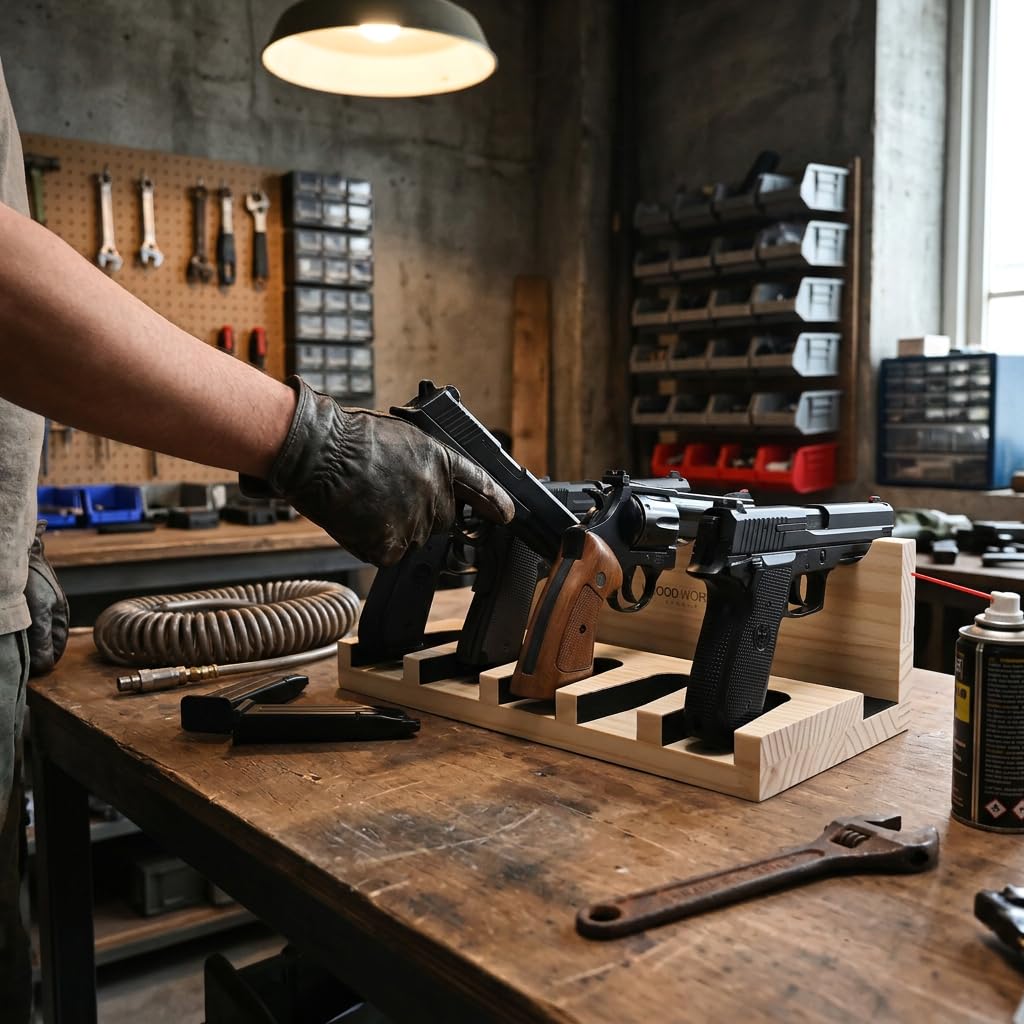 Amazon.co.jp: WOOD WORKS 日本製 ガンスタンド 5丁掛 (ナチュラル