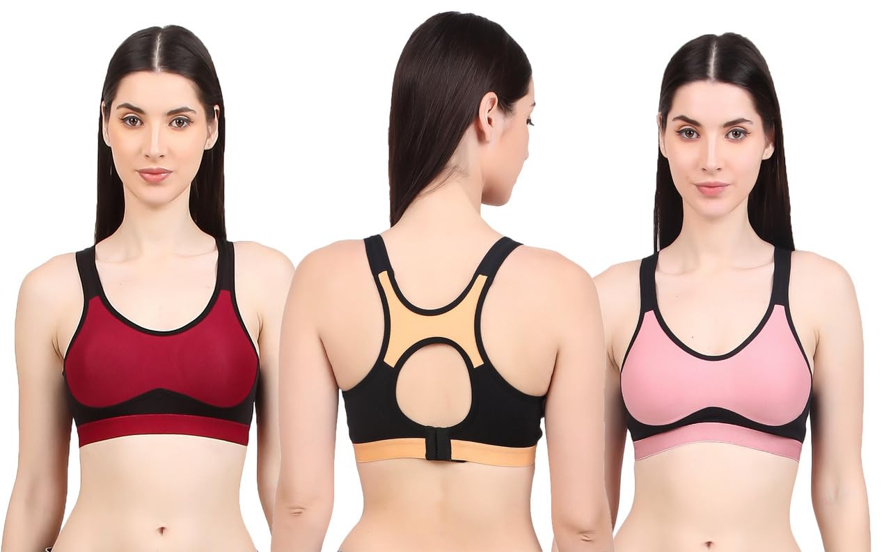 empisto Women's Cotton Non Padded Sports Gym Yoga Daily Workout Sports Bra Combo for Girl-picture-18