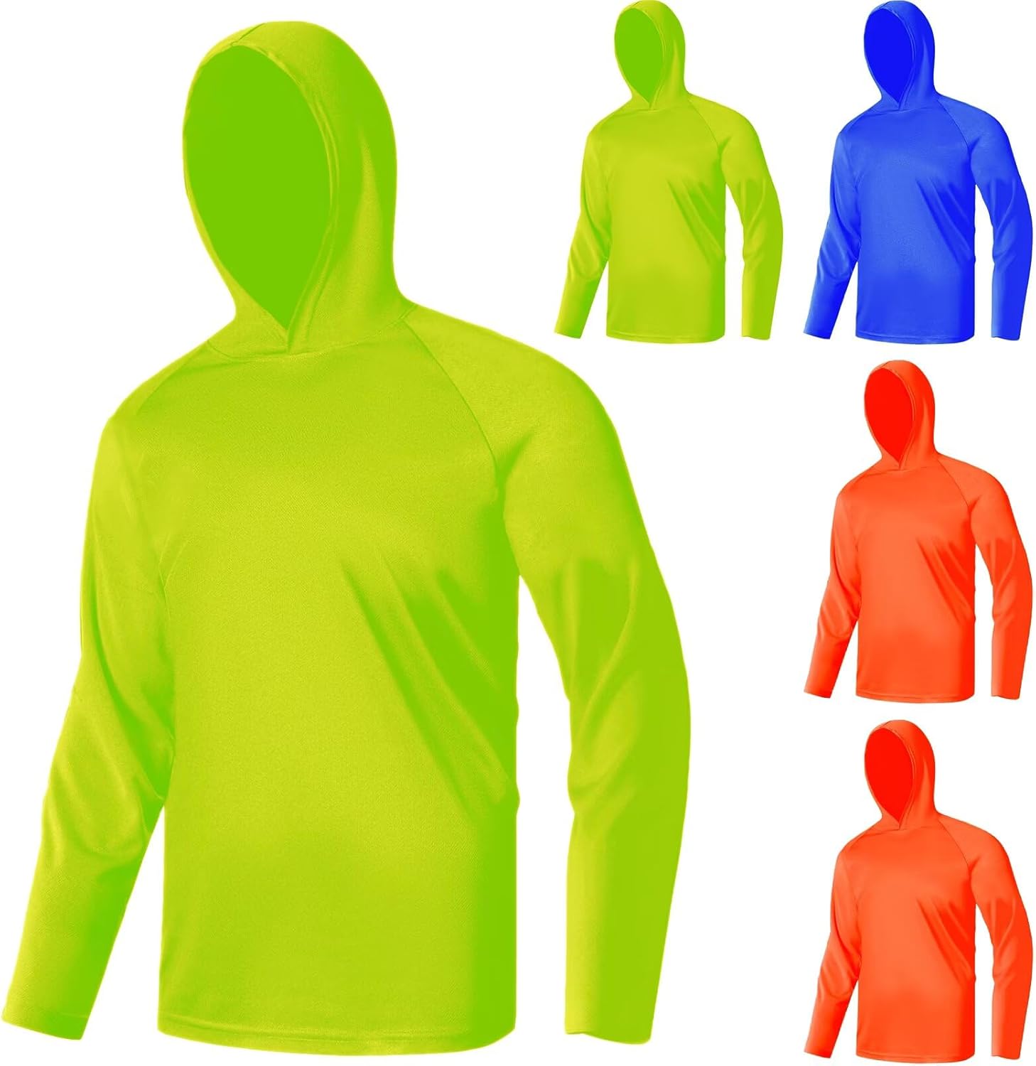 LeeHanTon Long Sleeve Athletic Shirt Men Sun Protection UPF 50+ Hoodie Shirts Fishing Running Uv Swim Rash Guard T-Shirt - Image 3