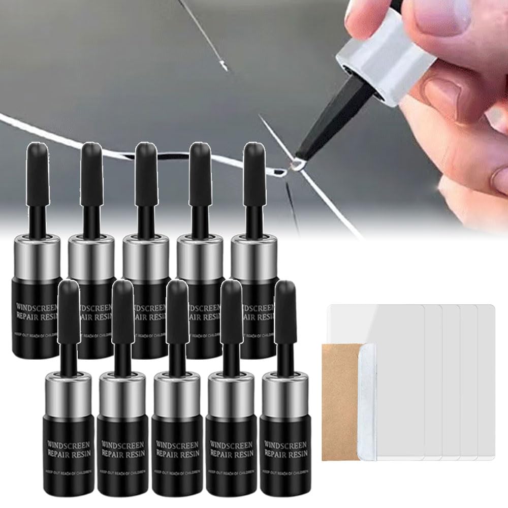 Kit de reparación de vidrio Cracks Gone, kit de reparación de parabrisas astillado 2024, kit de reparación rápida de grietas de parabrisas, kit de reparación de virutas de parabrisas líquido de