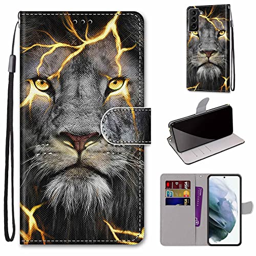 Samsung S22 Plus 5G étui portefeuille König Design motif lion