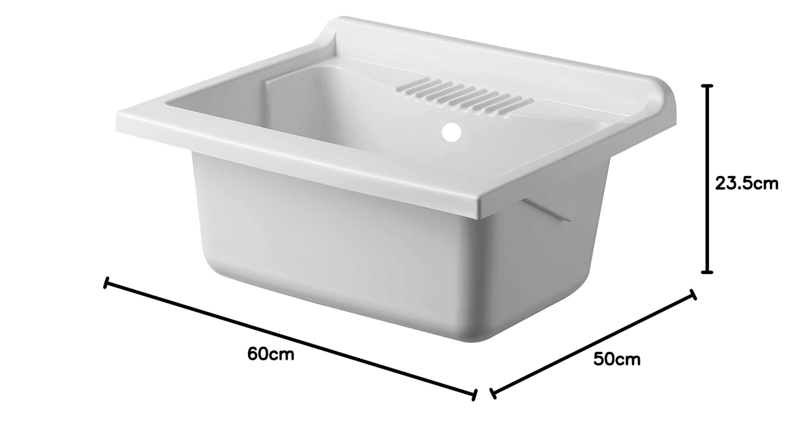 Cr VASCA PER LAVABO 60X50, Bianco