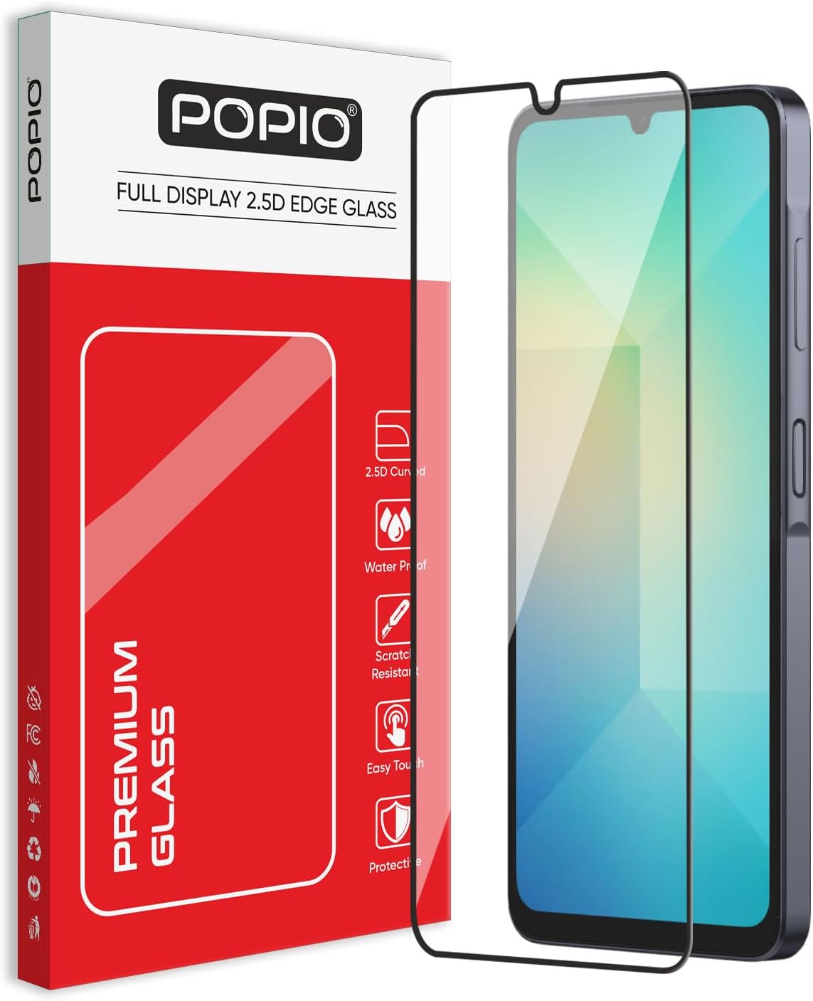 Military-Grade Gorilla Tempered Glass for Samsung Galaxy A06 / F06 / M06 / A07 / F07 / M07 | Pack of 1 | 9H Hardness | Edge-to-Edge | Ultra Clear | HD Glass | Face ID Compatible