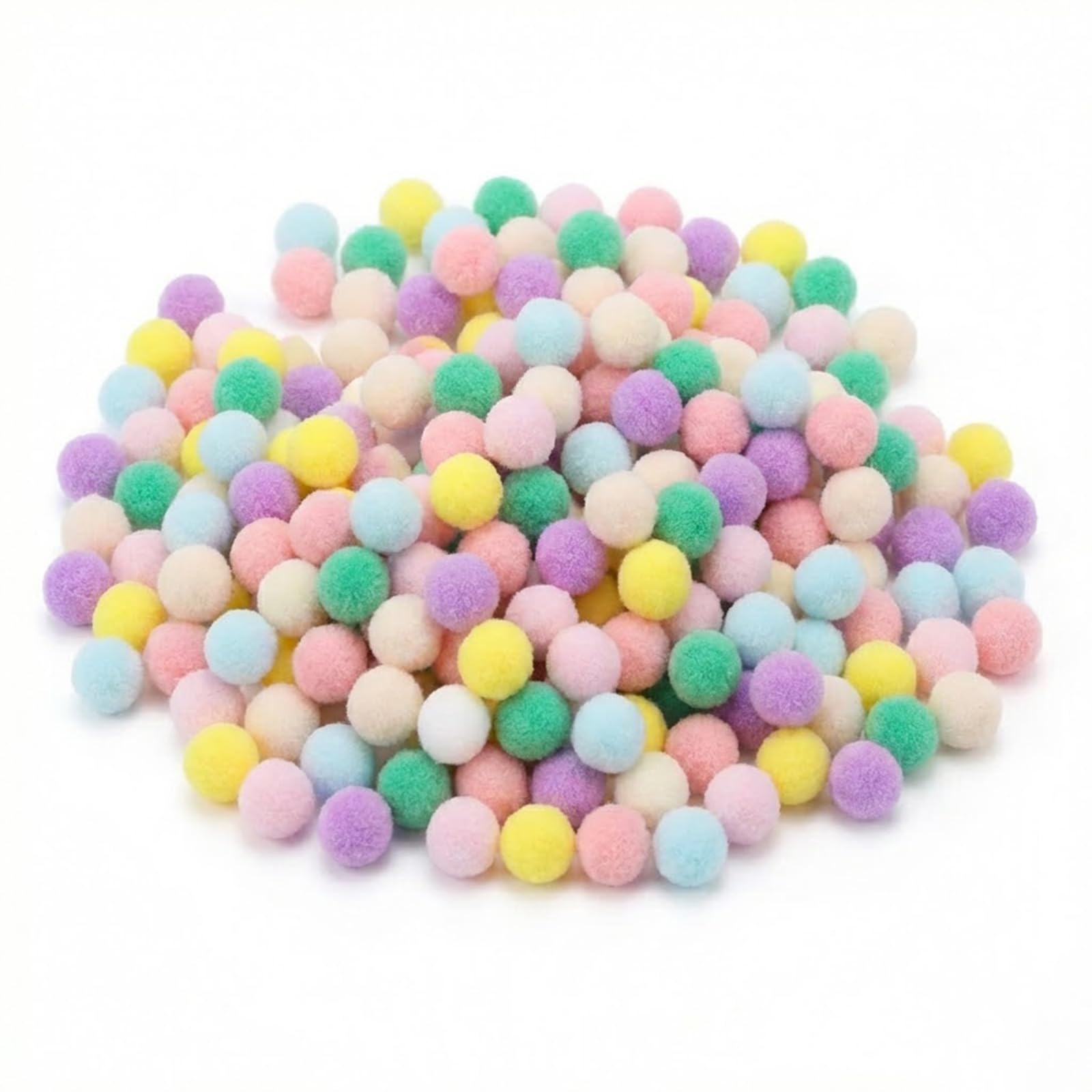 Tingliyi Multicolor 200Pcs Pom Poms For Crafts, Assorted Mini Pompoms Soft Fluffy Craft Pom Poms For Crafting, Diy Decorations, School Projects, Sewing, Art Supplies For Adults