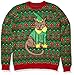 Blizzard Bay Men's Grumpy Elf Cat Ugly Christmas Sweater