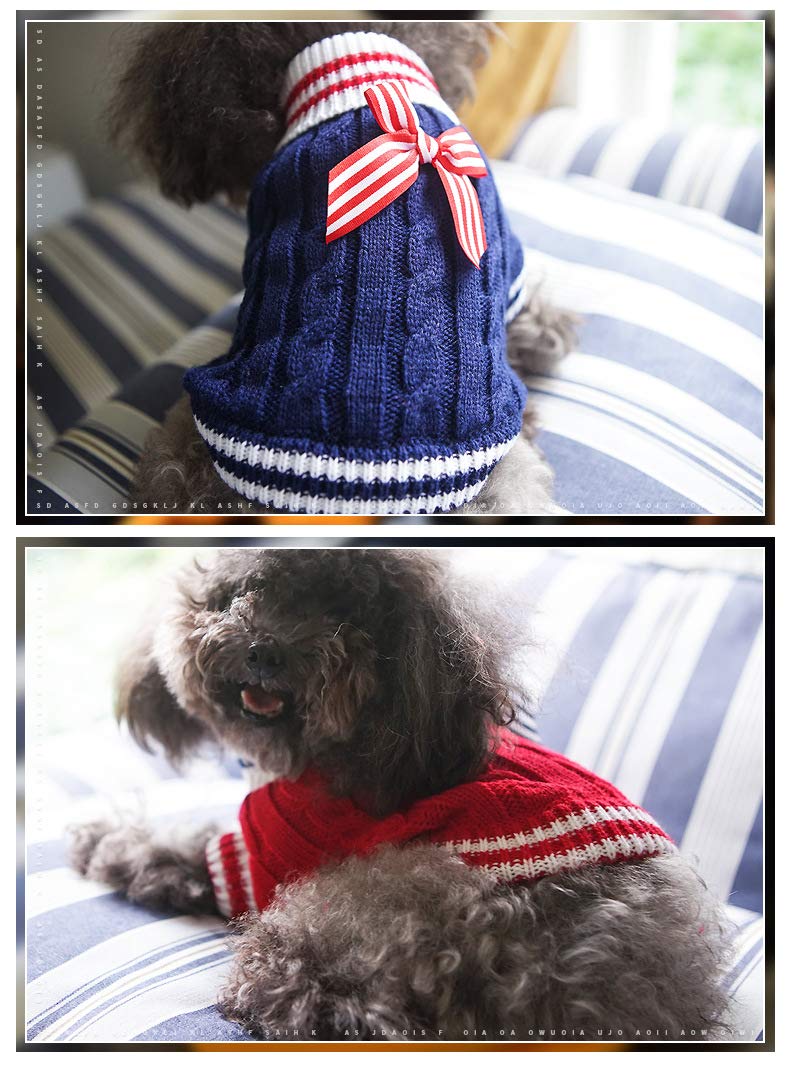 Sweter dla małych psów, szczeniaków, sweter z dzianiny dla kotów, wygodny kostium dla psa, słodki Vest bluza z kapturem dla psa, Boże Narodzenie, top, płaszcz dla psa, niedźwiedź, bluza z kapturem na jesień, wiosnę, zimę, XXS, niebieski)