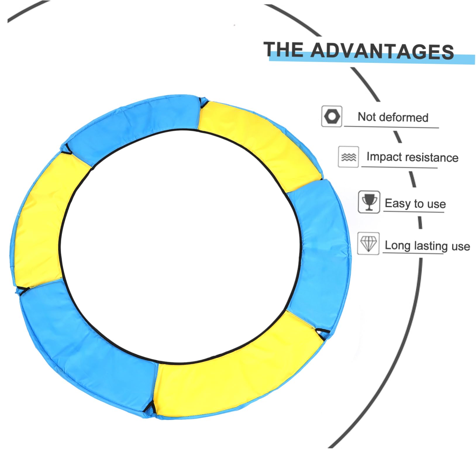 BRIGHTFUFU 1pc Trampoline Protective Cover Durable Jumping Bed Cushion Skirt for Trampolines Weather Resistant Mat Reducing Injury Risk