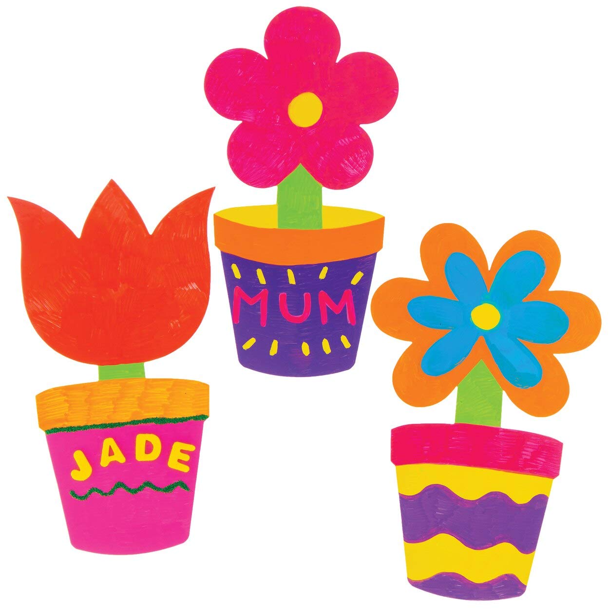 Baker Ross Blumentöpfe Zum Ausmalen - 2 Stück Käfer Design Für Kinder