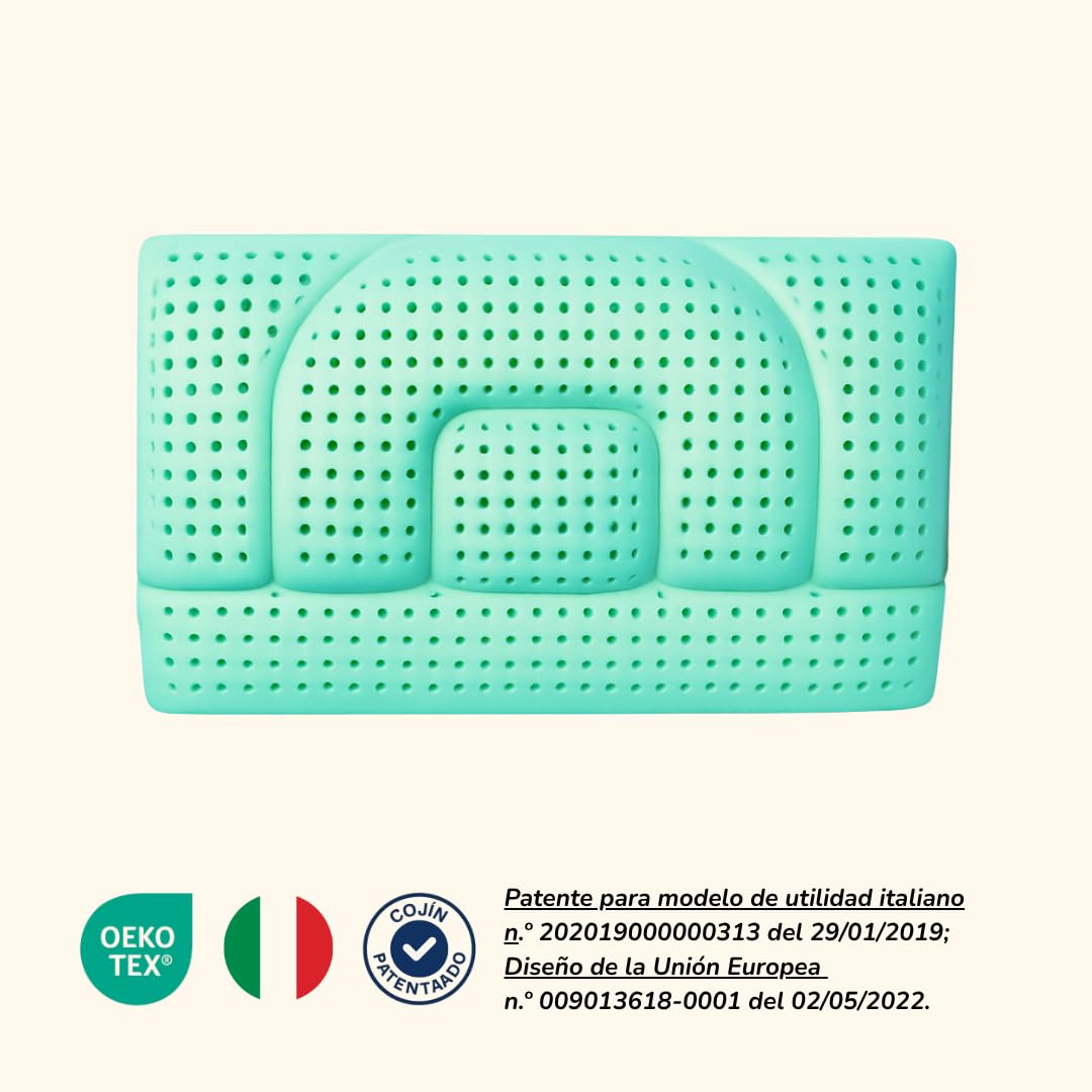 Almohada cervical ortopédica ajustable de aloe vera (4 alturas 7/9/14/16 cm) – Alivia los dolores, transpirable, antironquidos, hipoalergénico, funda lavable y refrescante
