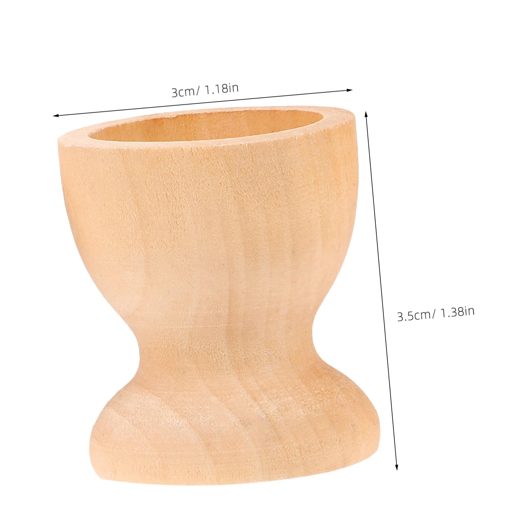 PRETYZOOM 10Pcs Wooden Egg Holder Unfinished Natural Wood Egg Cups for Kitchen Storage Display for Decorating Breakfast Egg Holder Crafting Games