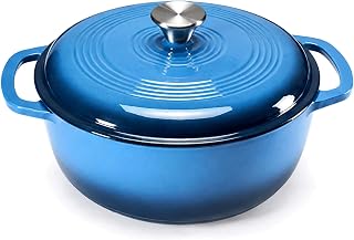 DUMOS Gradient Blue Enamel Cast Iron Dutch Oven