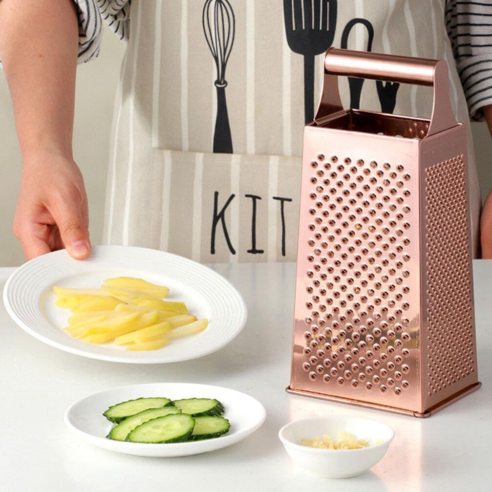 Cabilock 4pcs Stainless Steel Vegetable Grater Multi-use Handheld Slicing Tool for Cheese Garlic and Vegetables Compact Design for Easy Storage for and Kitchen Use