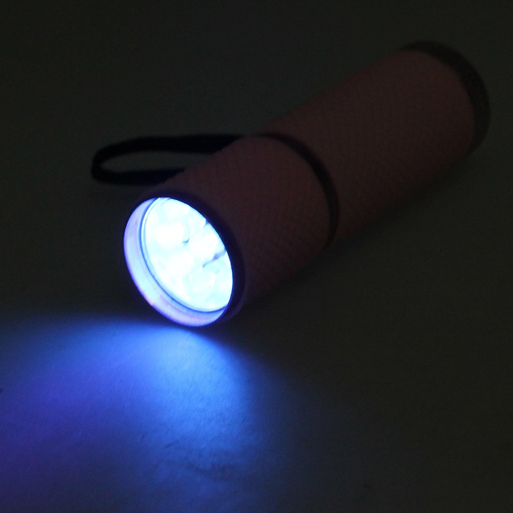 20X Outdoor Mini Rosa Gomma Rivestito 9-LED Torcia Torcia