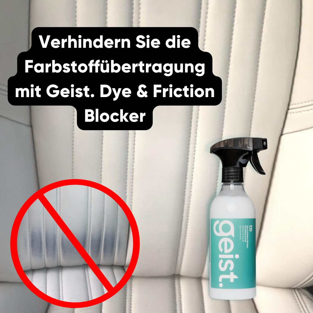 Geist. 3 Plus Lederpflegeset | Reinigung, Schutz vor Farbübertragung, Reibungsschäden, Schrumpfen und Rissbildung. Hält das Leder weich und geschmeidig | Für Leder älter als 3 Jahre