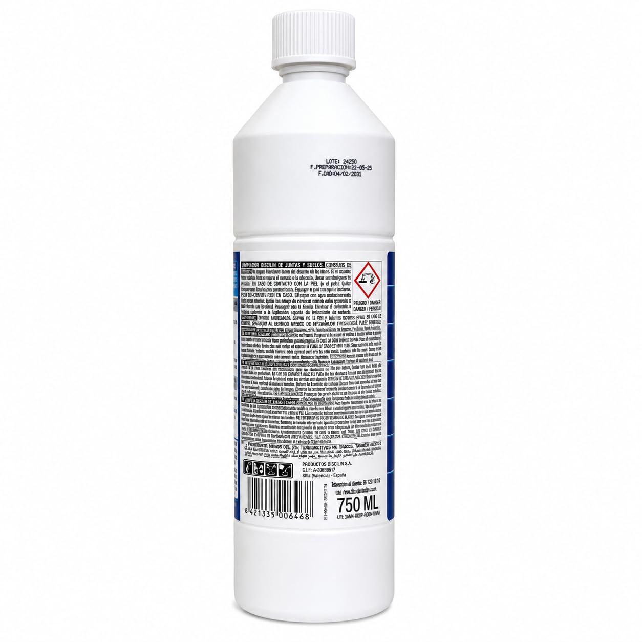 RASMACOR | Disclin Limpia Juntas y Quitacementos 750 ml | Pack 12 Unidades | Limpiador para Juntas de Gres y Cerámica
