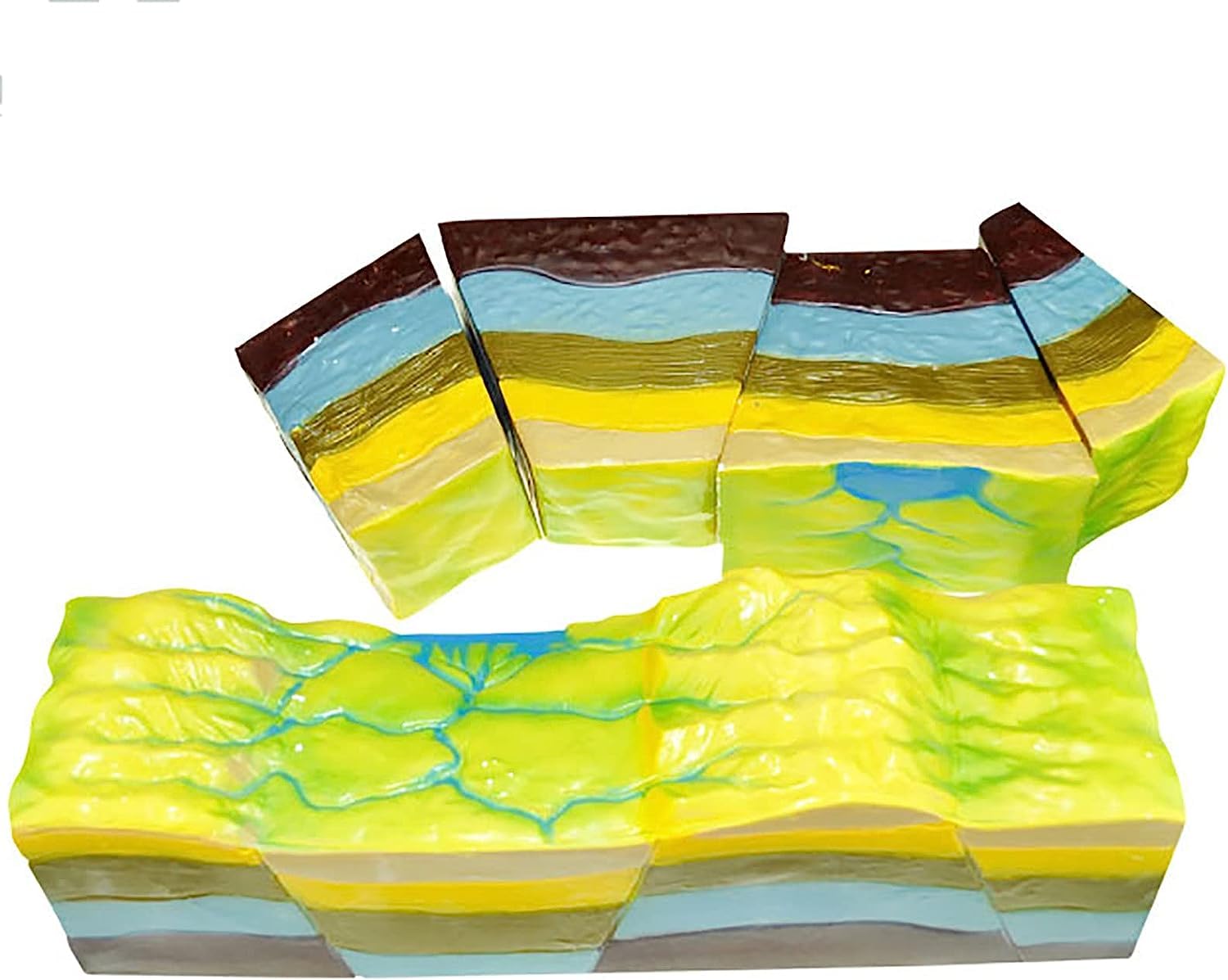 Geographische tektonische Platte 3D Modellbausatz, Entwicklungsmodell der Fehlerstruktur und gefalteten Land, High School Geographie Lehrmittel Grundschule Lehrmittel