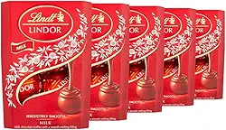 5 Caixas de 37g, Bombons de Chocolate Suiço, Lindt Lindor